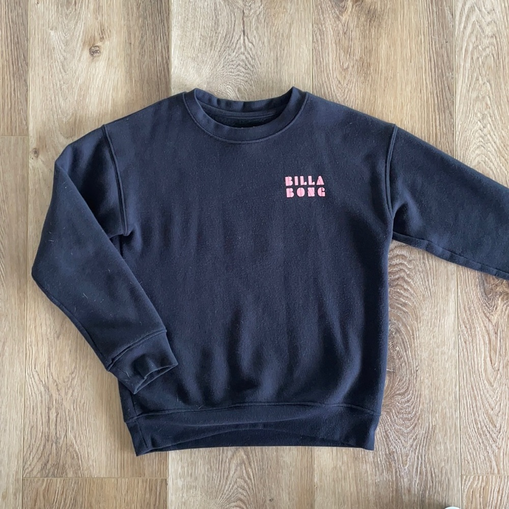 Black billabong sweatshirt girls size Large